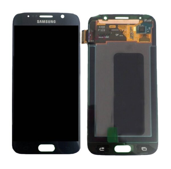 Γνήσια Οθόνη & Μηχανισμός Αφής Samsung SM-G920F Galaxy S6 με Κόλλα Μαύρο GH97-17260A