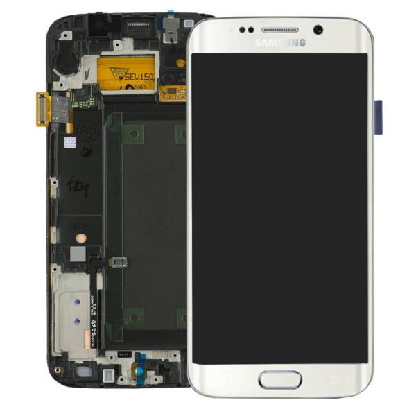 Γνήσια Οθόνη & Μηχανισμός Αφής Samsung SM-G925F Galaxy S6 Edge Λευκό GH97-17162B