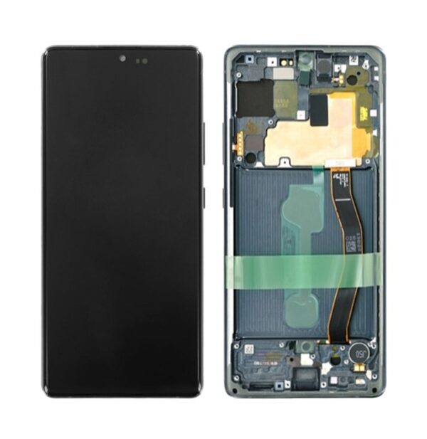 Γνήσια Οθόνη & Μηχανισμός Αφής Samsung SM-G770F Galaxy S10 Lite Μαύρο GH82-21672A